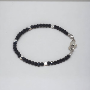 Oryginalna bransoletka ze szlifowanych czarnych Turmalinów