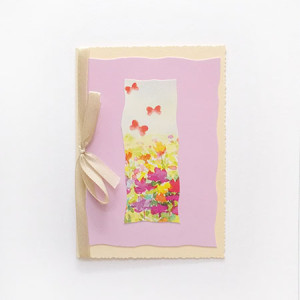 pastelowa kartka okolicznościowa, kartki na różne okazje, kwiaty kartka bez życzeń, ładne kartki, uniwersalne kartki