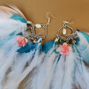 Kolczyki boho slubne