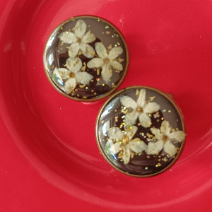 Spinki do koszuli z kwiatami spinki do mankietów z żywicy męskie spinki