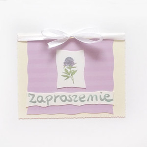 ogólne zaproszenie na różne okazje, liliowe zaproszenie, kwiat zaproszenie, pastelowe zaproszenia, boho zaproszenia, puste zaproszenia, proste zaproszenia