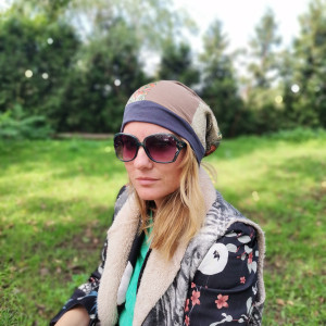 Czapka smerfetka boho