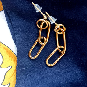 Kolczyki łańcuszki złote