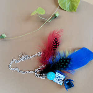 Naszyjnik pióra boho