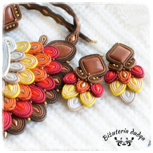 Komplet biżuterii sutasz soutache Autumn