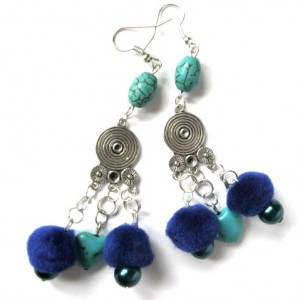 kolczyki handmade kornik siedzi w brzozie i knuje na mrozie X1