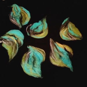 komin szal wełniany w kwiaty folkowy