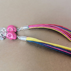 Klipsy halloween z czaszką boho