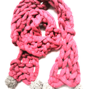 Szal szaro wrzosowy vinted