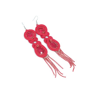Czerwone kolczyki sutasz kolekcja Glamour