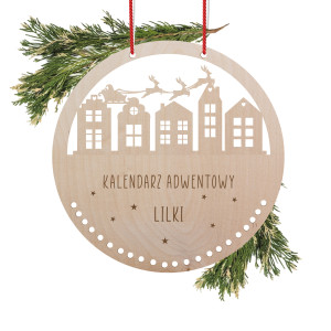 Kalendarz adwentowy domki