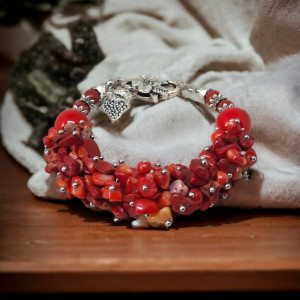 Wyjątkowa bransoletka z czerwonych korali