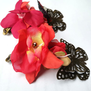 Klipsy kwiaty motyle duze lekkie