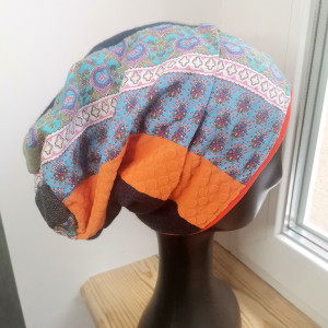 czapka patchworkowa smerfetka