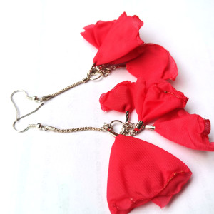 Kolczyki lekkie czerwone