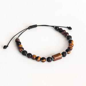 Bransoleta męska "Prosperity"  z kamieniami