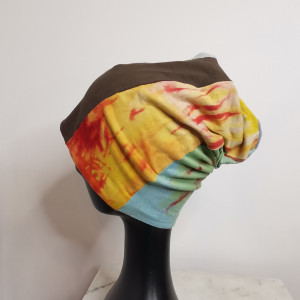 czapka patchworkowa smerfetka