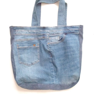 dżinsowa torba A4, granatowa torba na ramię, duża torba z dżinsu, mocna torba, casual torba, denim torba, fajna torba, boho torba, sportowa torba dzinsowa, shopperka, szoperka