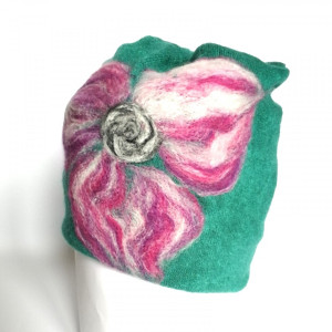 Czapka wełniana turkus