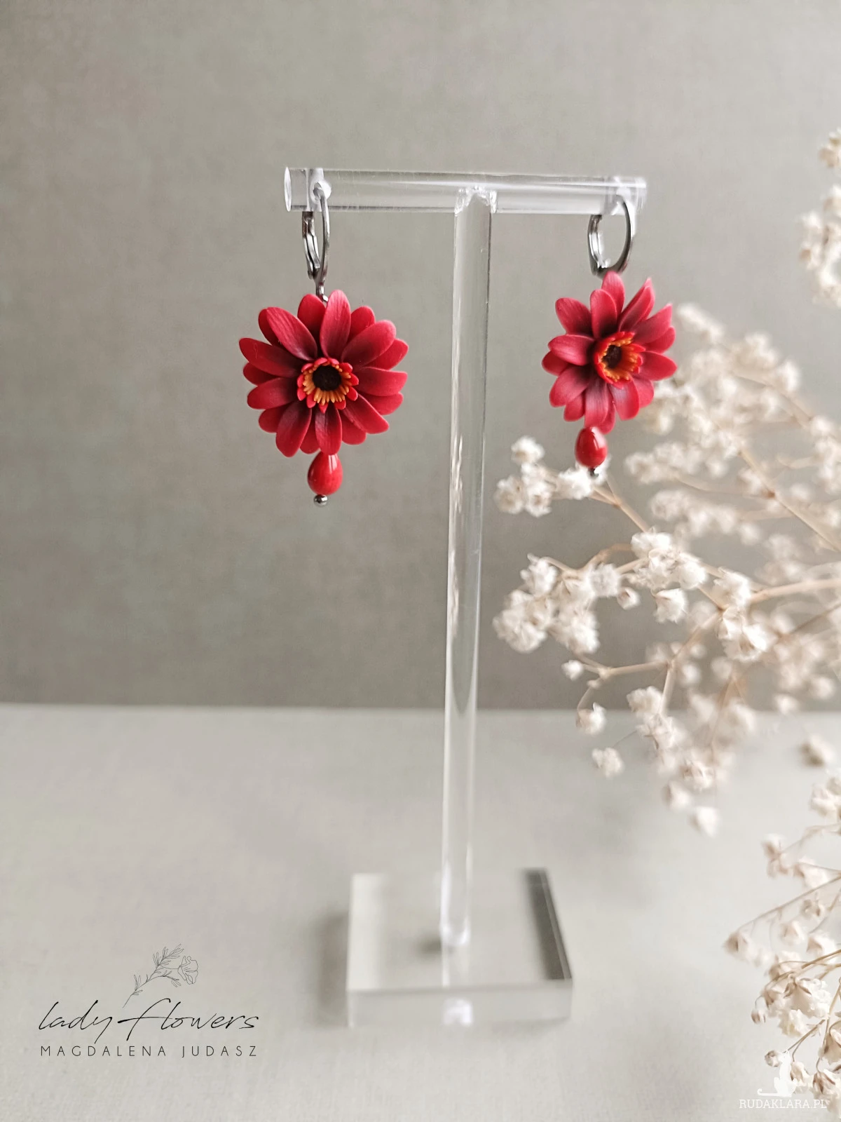 Kolczyki z gerberami