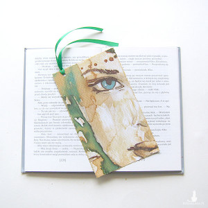 kolorowa zakładka do książki, ładna zakladka do książki, zakładka z kobietą, zakładka dla dziewczyny, fajna zakładka, duża zakładka