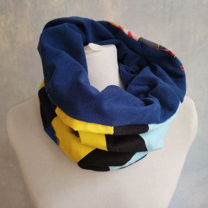 Komin patchworkowy kolorowy