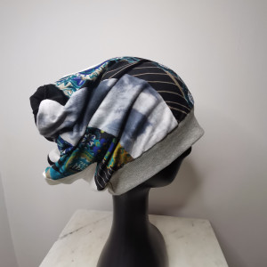 czapka patchworkowa damska etno boho ludowa