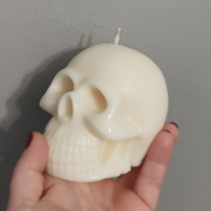 Świeca sojowa duża czaszka halloween