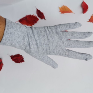 Rękawiczki dzianinowe szare