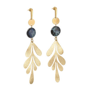 Długie kolczyki z jaspisami cesarskimi c999