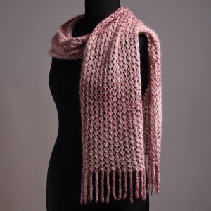 „Szal i Frędzle”# damski szal# ażurowy szal # alpaka i moher#zrobiony na drutach