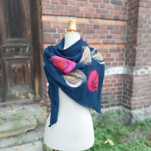 Chusta granat  merino