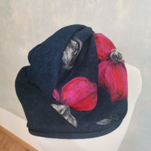 komin  welniany filcowany wełna merino