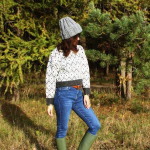 Szara czapka Alpine Alpaka