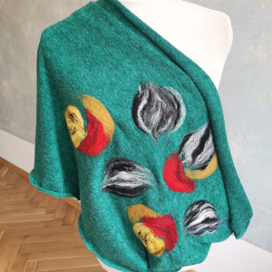 komin  welniany filcowany wełna merino