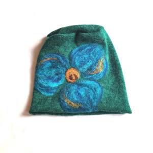 Czapka wełniana turkus