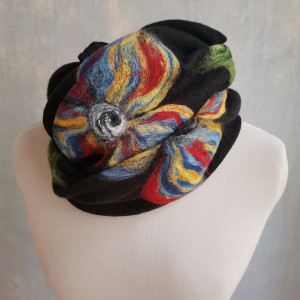 komin  welniany filcowany wełna merino