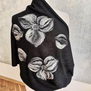 komin  welniany filcowany wełna merino