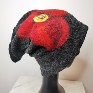 Czapka wełniana grafit