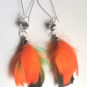 Kolczyki lekkie piora duze