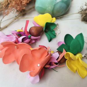 Kolczyki lekkie kwiaty duze