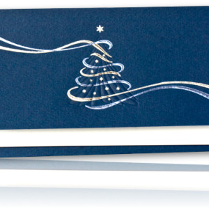 świąteczna kartka z życzeniami, granatowa kartka na Boże Narodzenie, nowoczesna kartka na Święta, kartki dla firm, ładne kartki świąteczne, kartki na Boże Narodzenie