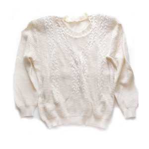 kremowa bluzka swetrowa, ecru bluzka xl, damski sweter xl, xl sweter damski, bluzka ecru swetrowa, kremowa bluzka 42