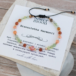 Kolorowa Bransoletka z minerałami Jesienna Harmonia