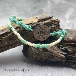 Zestaw bransoletek makrama- koło, kwiaty, Toho