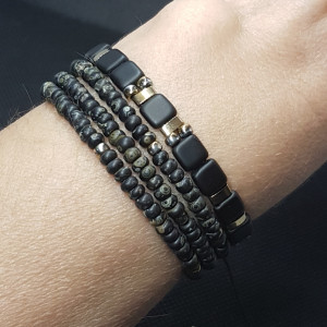 Bransoletka Boho Makrama Sznurek Czarna Tila