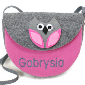 Malutka torebka z imieniem z sową