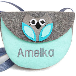 Malutka torebka z imieniem z sową