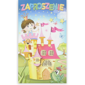 księżniczka zaproszenia dla dziewczynki, królewna zaproszenia na urodziny, bajkowe zaproszenia na imprezę, zaproszenia z księżniczką, zaproszenia z królewną