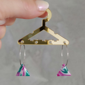 Kolczyki  kwiat z masy fimo